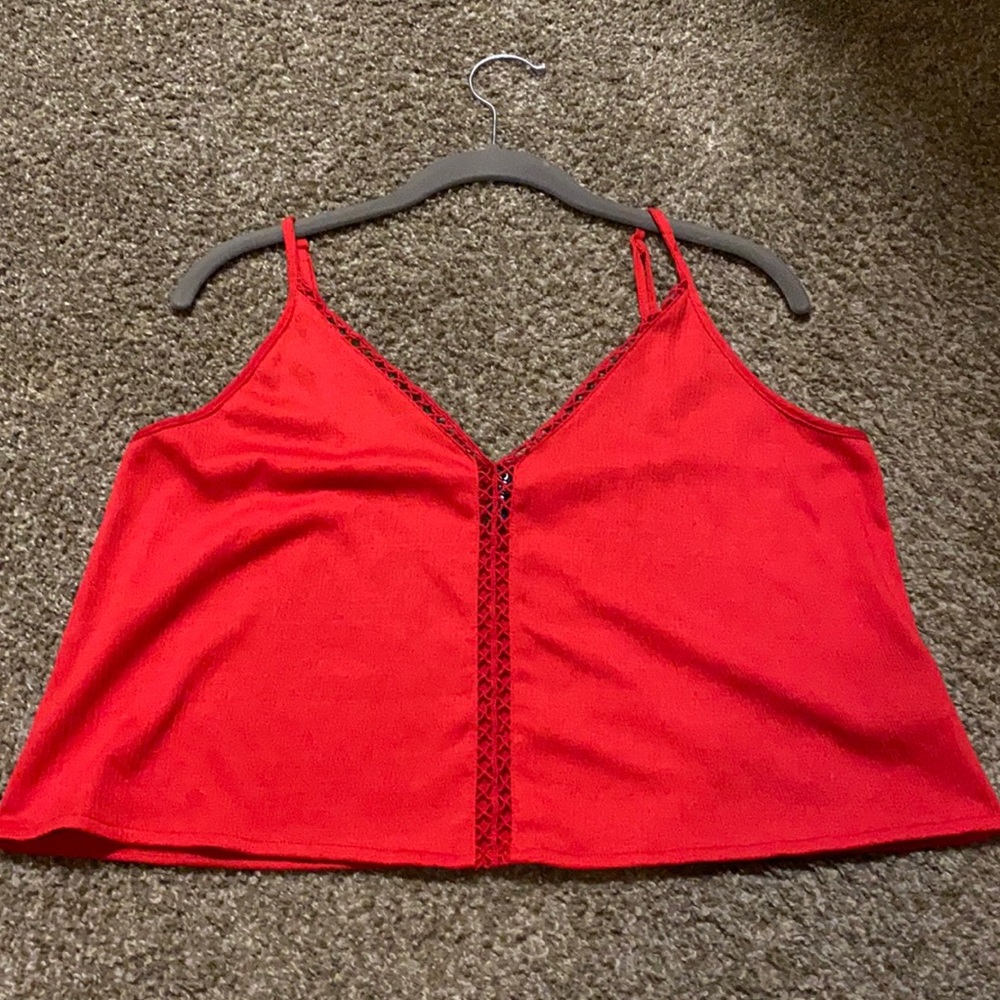 Red H&M crop top